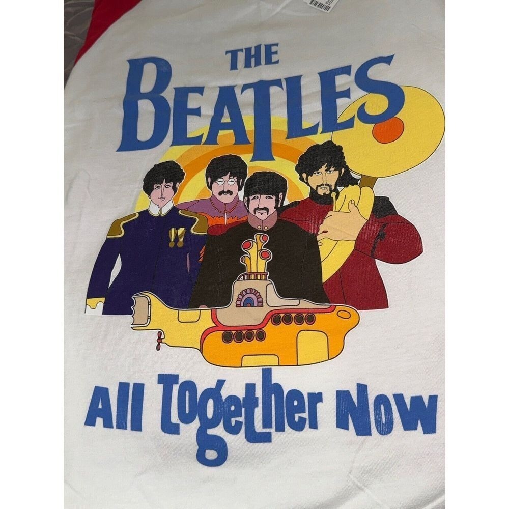 Beatles Yellow Submarine Tee Shirt Jersey Red Size Medium New
